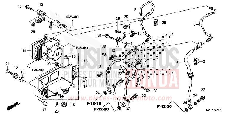 MODULATEUR ABS de VFR1200X "Crosstourer" Méca DEGITAL SILVER METALLIC (NHA30B) 2015